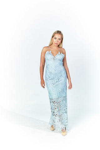 Carla Zampatti Blue Lace Versailles Gown